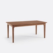 Uitschuifbare eettafel, walnootfineer, 6 tot 10 couverts, VINTELE