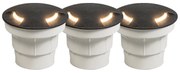 Set van 3 buiten grondspot zwart incl. LED IP67 - Ceci 2