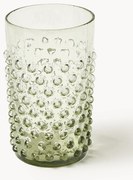 Mondgeblazen waterglazen Hobnail, 6 stuks