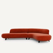 Fluwelen hoekbank, Rosebury, ontwerp Emmanuel Gallina