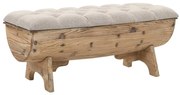 vidaXL Opslagbank 103x51x44 cm massief hout en stof