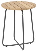 Verdi bijzettafel 45 cm H55 cm rond aluminium teak