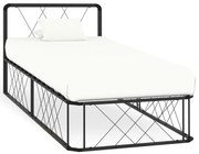 vidaXL Bedframe metaal grijs 90x200 cm