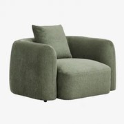 Fauteuil In Chenille Coco Stof Chenille Groen – Salie - Sklum
