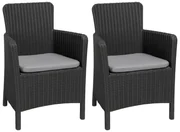 Allibert Tuinstoelen 2 st Trenton grafietkleurig