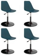 vidaXL Eetkamerstoelen draaibaar 4 st PP turquoise