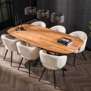 Eettafel Deens Ovaal Acacia 215x105 Cm - 215 X 105cm.