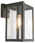 Industriële buiten wandlamp grijs IP44 - Sutton down Klassiek / Antiek, Landelijk / Rustiek, Retro E27 IP44 Buitenverlichting kubus / vierkant vierkant