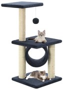 vidaXL Kattenkrabpaal met sisal krabpalen 65 cm donkerblauw