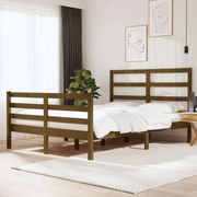 vidaXL Bedframe grenenhout honingbruin 120x190 cm 4FT Small Double