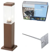 Buitenlamp roestbruin met grondpin en kabelmof 45cm IP44 - Malios Modern E27 IP44 Buitenverlichting