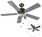 Moderne Plafondventilator met lamp staal - Mistral 42 Modern GU10 rond Binnenverlichting Lamp