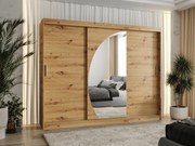 Kledingkast Hartford 508, Artisan eiken, 200x250x62cm, 213 kg, Kledingkast deuren: Schuivend