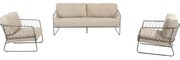 Prego stoel bank loungeset 3 delig rope taupe Taste 4SO