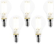 Set van 5 E14 LED lamp P45 helder 2,2W 470 lm 2700K