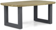 Dining Tuintafel rechthoekig 180 x 100 cm Aluminium/Teak Grijs Falcon/Talai