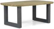 Dining Tuintafel rechthoekig 180 x 100 cm Aluminium/Teak Grijs Falcon/Talai