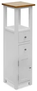 vidaXL Ladekast hoog 26x26x94 cm massief eikenhout