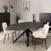 Tenzo Cox Ovale Eettafel Gerookt Eiken - 240 X 120cm.