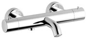 Nemo Nero badkraan - 28.2cm - opbouw - thermostatisch - messing chroom BU85106 CR