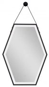 Badstuber Steel spiegel met LED verlichting 60x80cm mat zwart