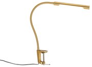 Klem bureaulamp messing incl. LED met touch dimmer - Lionard