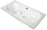 Xenz Tanga ligbad - 180x90cm - met overloop - zonder afvoer - Acryl Wit 6920-01