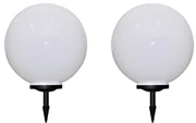 vidaXL Tuinpadlampen 2 st met grondpin LED 50 cm