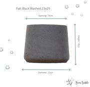Pot Patt Black Washed