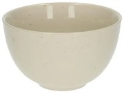 Kom, steengoed, beige, spikkel,Ø 12 cm