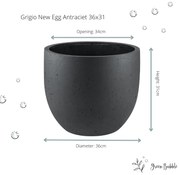 Pot Grigio new egg antraciet