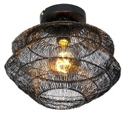Oosterse plafondlamp zwart 25 cm - Vadi
