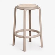 Omara Hoge Kruk Van Polypropyleen Moka Bruin & ↑75 Cm - Sklum