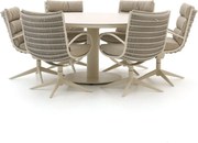 + 10% kassakorting | Diningset Apple Bee | 6 personen | Tuinset sintered stone | 7-delig | Kees Smit Tuinmeubelen