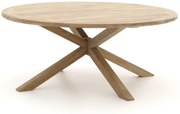 + 10% kassakorting | Tuin eettafel ROUGH | Rond  | Tuintafel Teakhout | Ø180cm | 6 personen | Kees Smit Tuinmeubelen