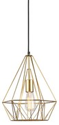 Industriële hanglamp goud draad - Carcass Design, Modern Minimalistisch E27 Draadlamp rond Binnenverlichting Lamp