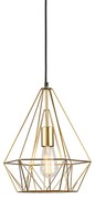 Industriële hanglamp goud draad - Carcass