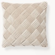 Fluwelen kussenhoes Sina met structuurpatroon