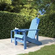 vidaXL Tuinstoel Adirondack HDPE aquablauw