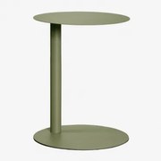 Ronde Bijzettafel Ø40 Cm In Roestvrij Staal Yannik Groen – Intens Olijf - Sklum