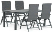 Tuinset 4 personen 180 cm Aluminium/textileen Grijs Hartman Sitges/Mateo