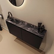 Mondiaz Ture DLux toiletmeubel 100cm urban met wastafel lava links met kraangat