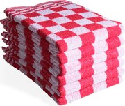 Keukendoek ruit – 6 stuks – 50×50 –rood