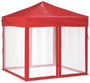 vidaXL Partytent inklapbaar met zijwanden 2x2 m rood