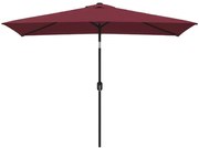 vidaXL Parasol met metalen paal 300x200 cm bordeauxrood