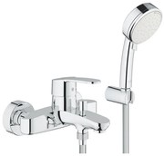 GROHE Eurostyle Cosmopolitan badkraan met omstel en koppelingen met doucheset chroom/wit 3359220A