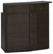 vidaXL Tuinbartafel 120x55x110 cm poly rattan bruin