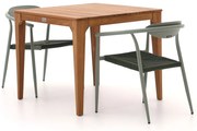 Diningset Manifesto | 2 personen teakhout | Tuinset stapelbaar | 3-delig | Kees Smit Tuinmeubelen