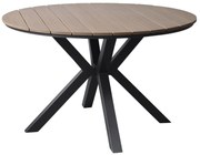 Quincy dining tuintafel aluminium 120xH75 cm rond polywood blad