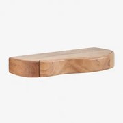 Nireimi Wandplank Met Opbergruimte Van Acaciahout ↔︎ 60 Cm - Sklum